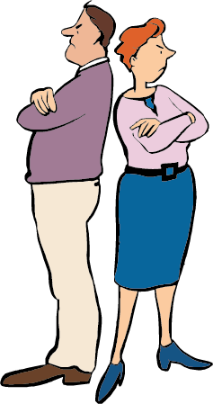 Paar-Streit Diese beiden sind nicht einer Meinung.