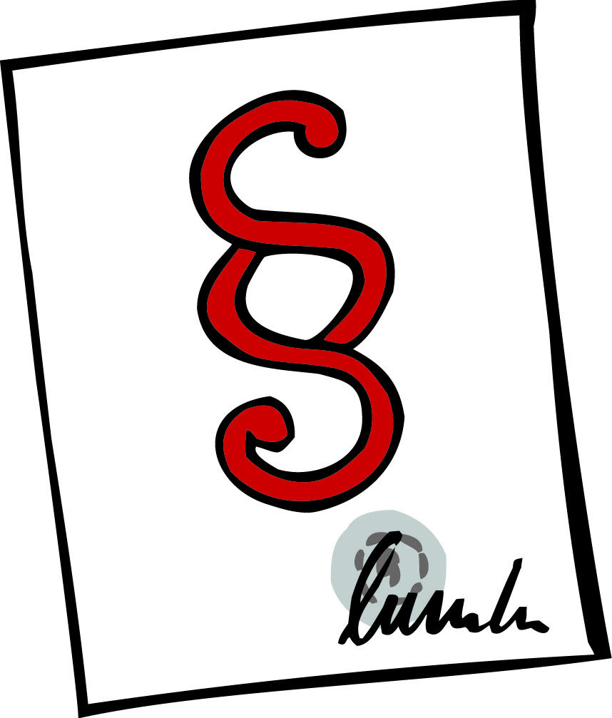 Wichtige Regeln. Das Zeichen für: Gesetz.